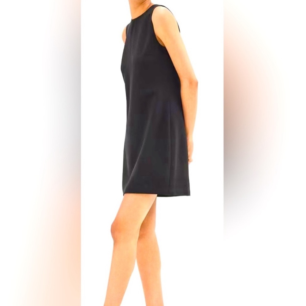 THEORY Admiral Crepe Sheath Column Dress Olive Green US4 mini office cocktail